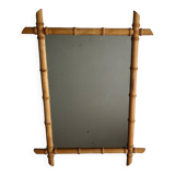 Vintage bamboo mirror