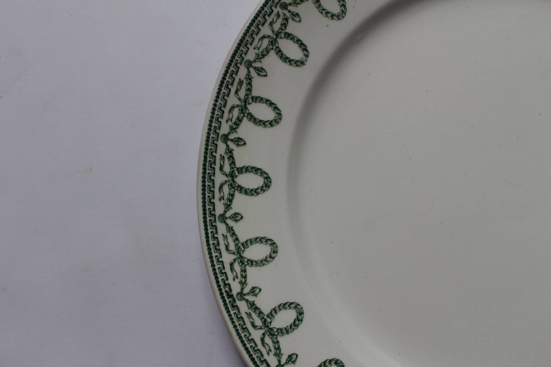Boch Frères porcelain dinner plate, La Louvière, Bonaparte