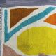 Blessed Moroccan Ourain rug, handwoven with colourful patterns, 150/250 cm.