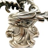 Wiskeman, pair of rococo chandelier, silver metal