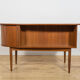 Mid-Century Freestanding Teak Kidney Desk, Denmark, 1960s