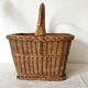 Vintage basket in woven rattan