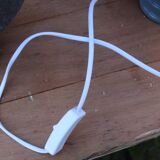 Pair of grey ceramic lamps & mottled grey lampshades – Contemporary design