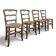 Set of 4 rush-seated chairs in Louis XV style.