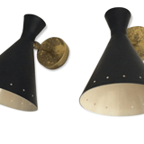 Paire appliques cocotte noir