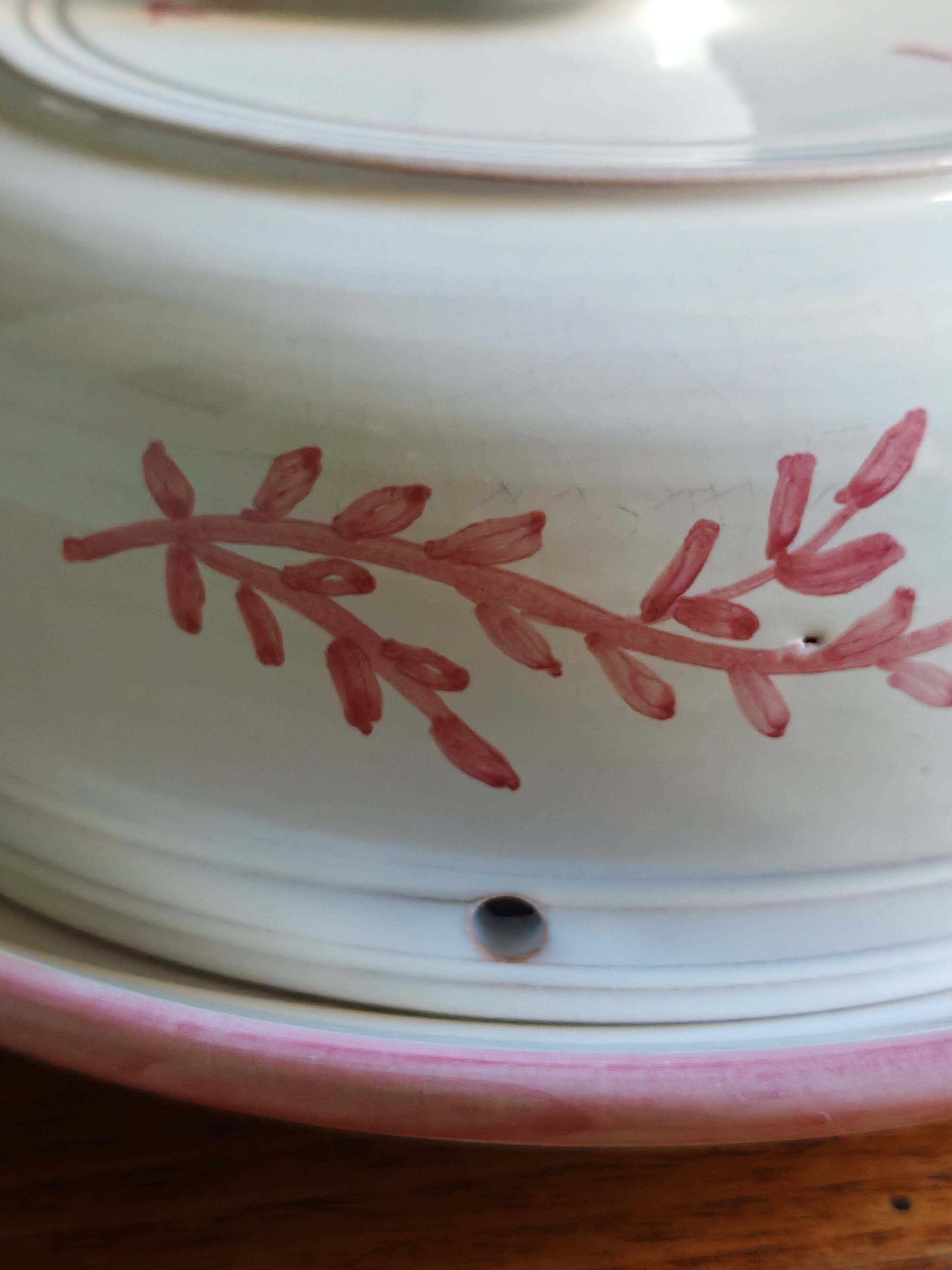 Vintage Ceramic Cheese Dome – Floral Branch Decor