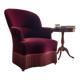 Vintage burgundy fringed armchair/chair