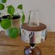 Wooden table lamp with chrome finish, 1950s