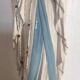 Statue of the holy virgin in hand-painted plaster signed lance 44 cm