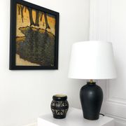 Vintage ceramic baluster lamp