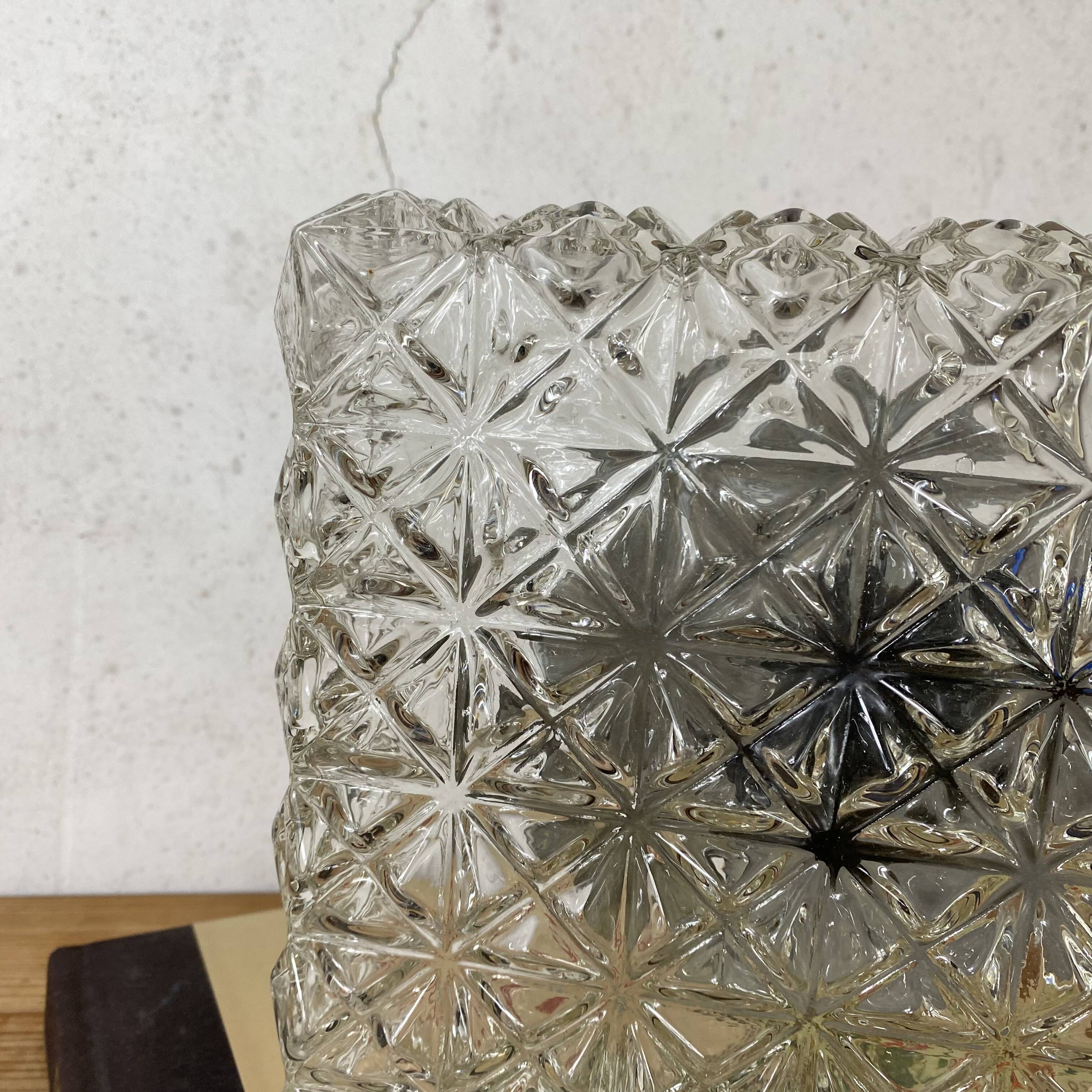 Square wall light ceiling fixture transparent glass