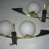 Rare pair of vintage wall lights for Arlus