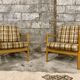 Pair of Scandinavian armchair fabric tiles