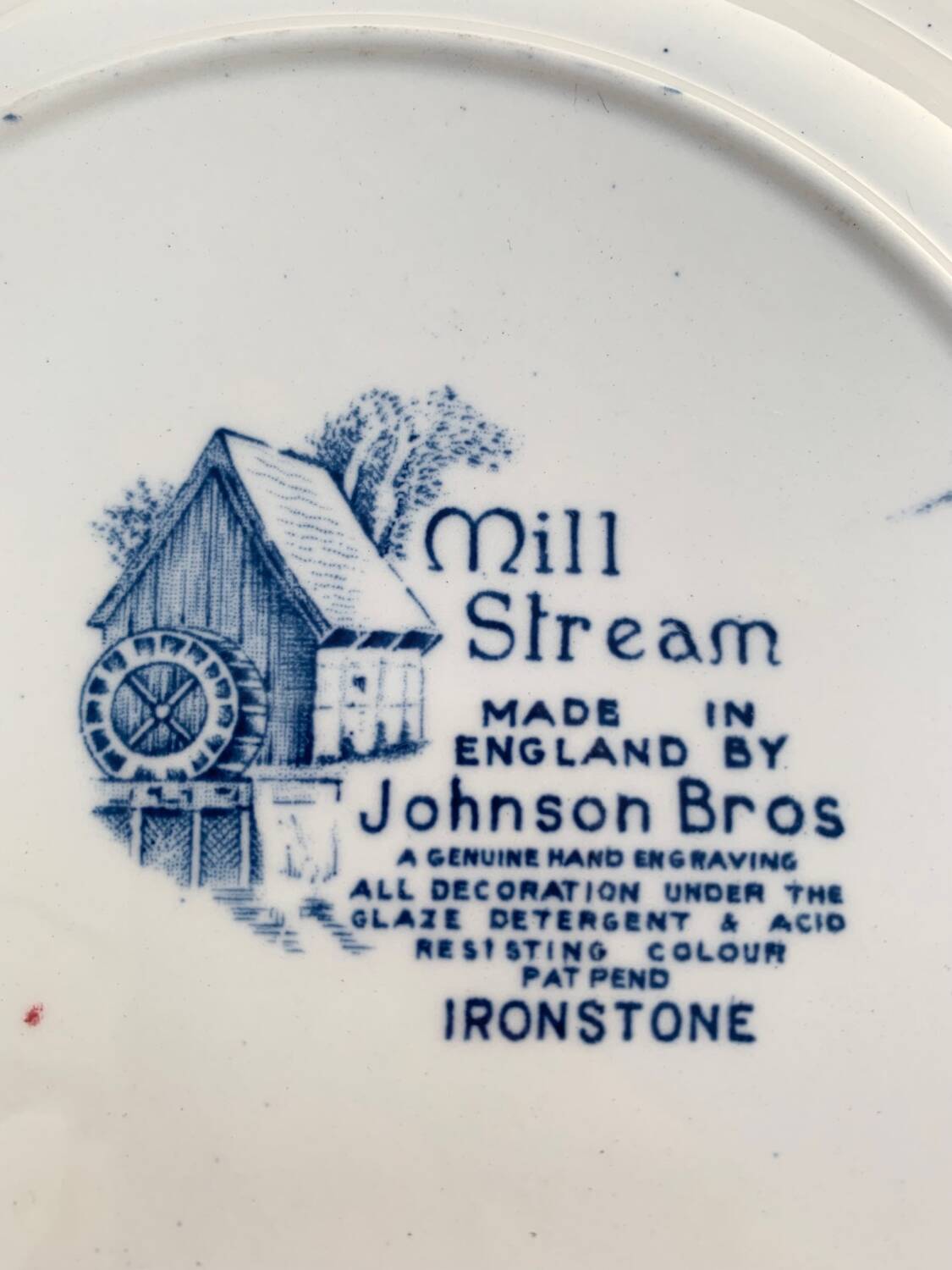 Set of 3 old Johnson Bros iron earth plates