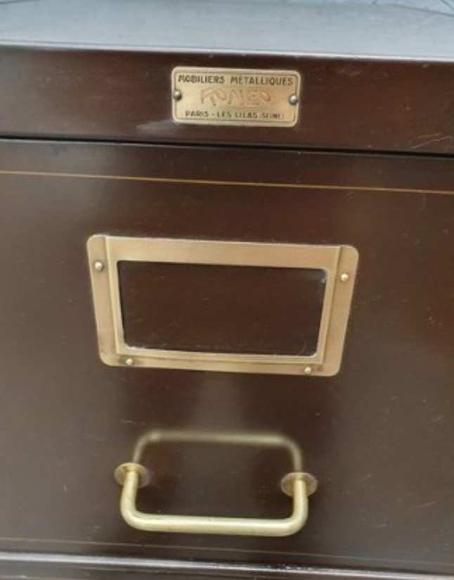 Drawer locker Ronéo industrial furniture around 1940