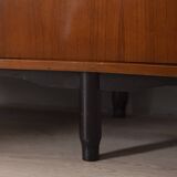 Vintage 1960s Italian-design wood and glass sideboard