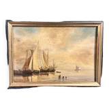 Dutch School From the 20th Century. Marines. Pair of signed oils on panels.