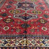 Nice large vintage carpet chirwan Azerbaijan handmade 234x310 cm