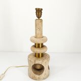 Foot of lamp kinetic sculpture in travertine 1970