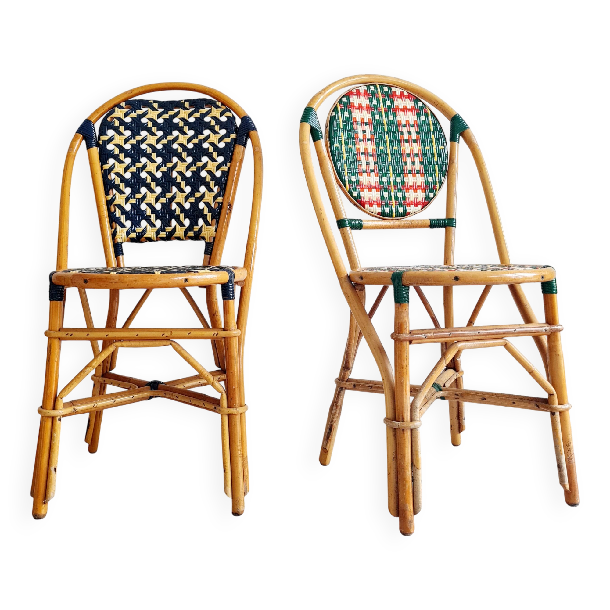Rattan bistro chairs