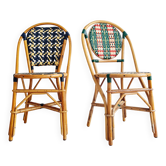 Chaises bistrot en rotin