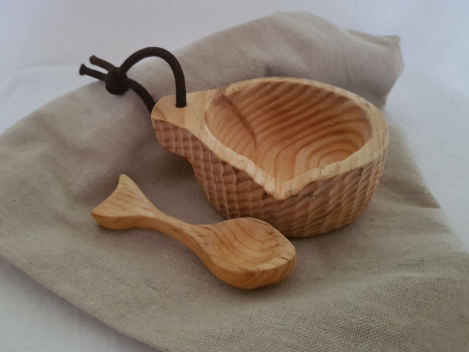 Kuksa cup and teaspoon
