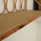 Pair of rattan wall shelves