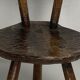 Brutalist Wabi Sabi milking chair, France ca 1950