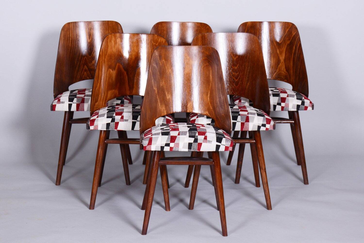 Mid-Century Chairs in Beech by Oswald Haerdtl, 1950s, Set of 6
