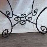 Iron table & earthenware from 1950/60