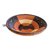 Vintage woven raffia basket