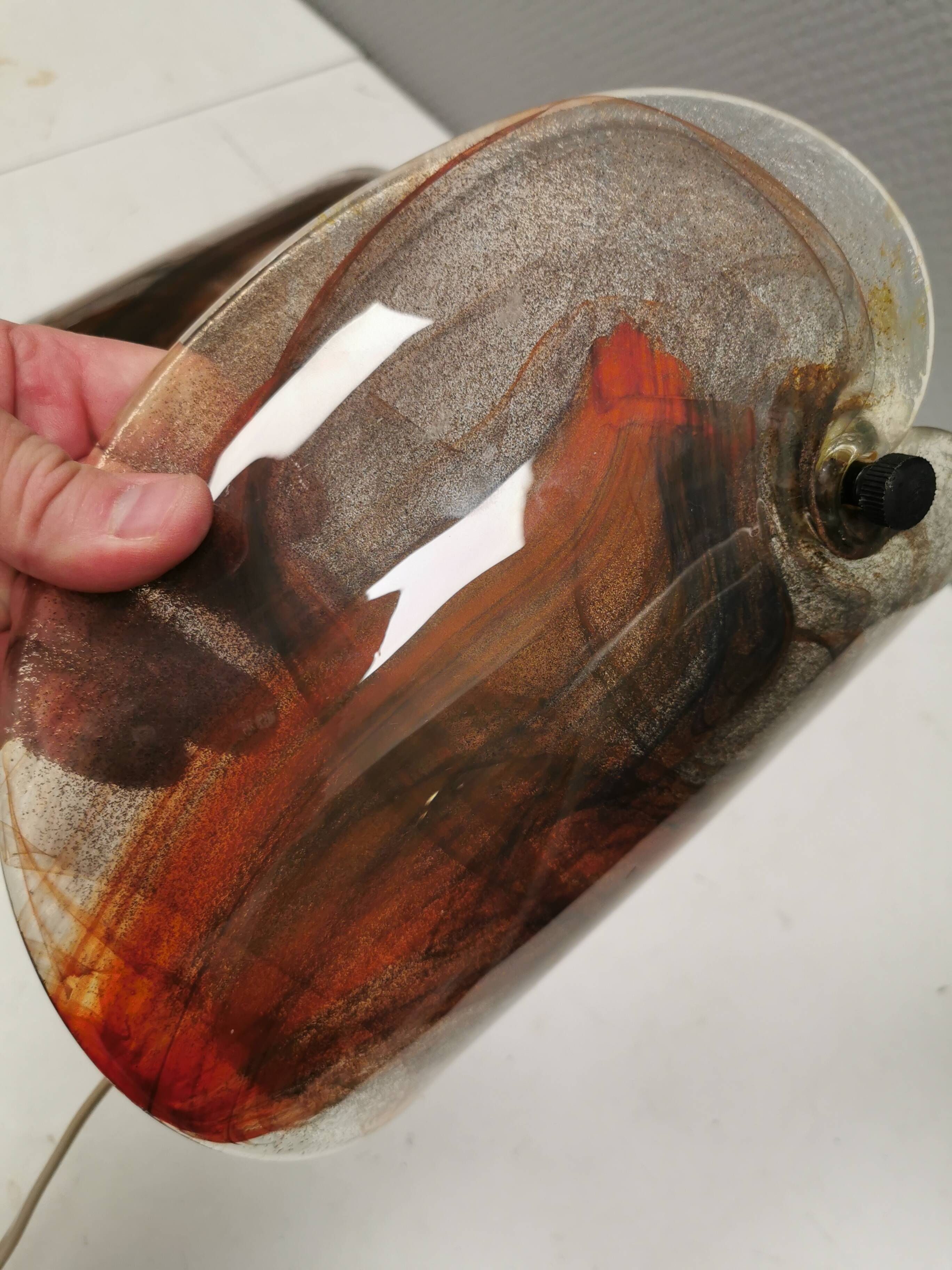Glass wall lamps designed by per lutken for holmegaard Denmark 1970s