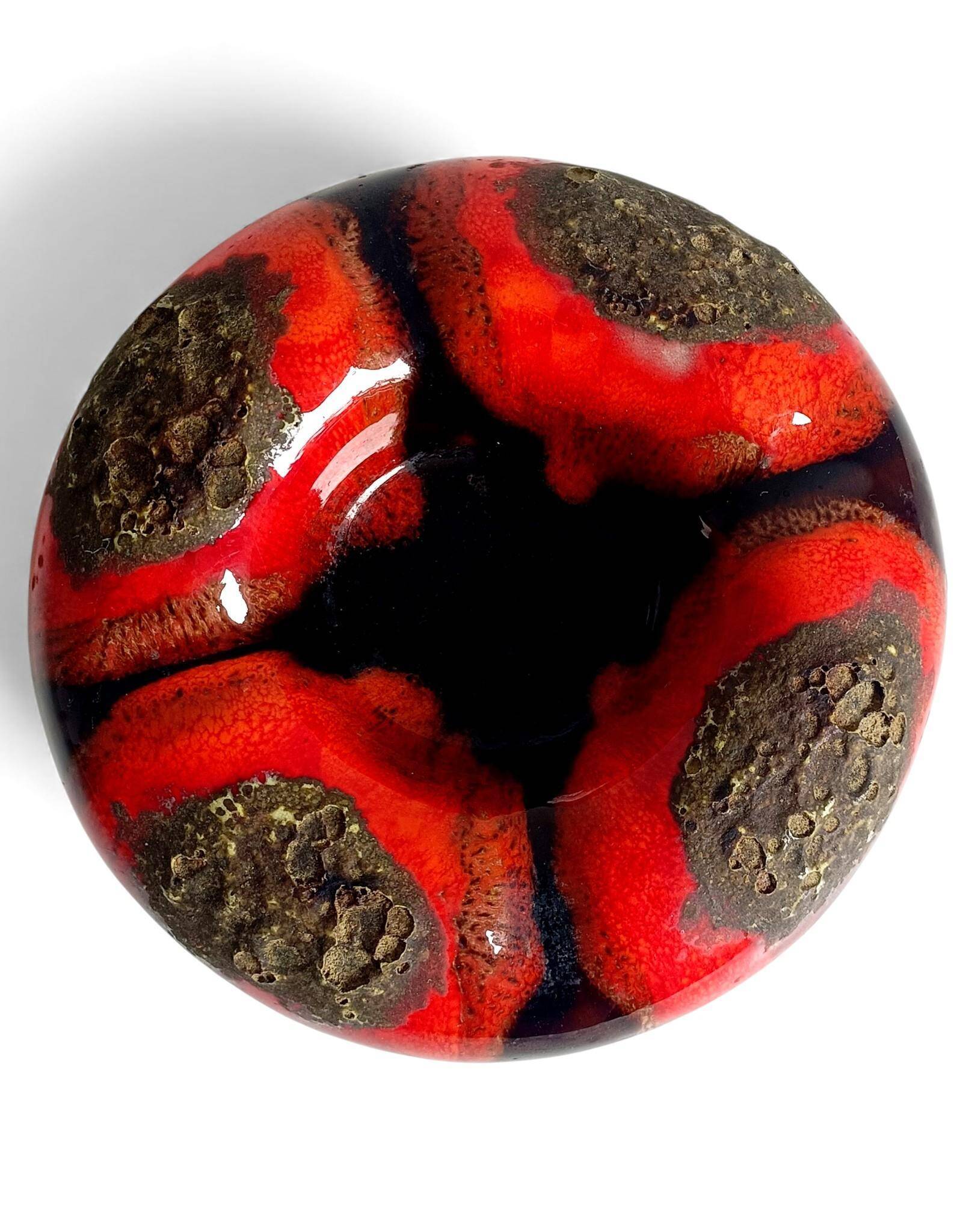 Sculptural Vallauris Ceramic Vide-Poche, Fat Lava Glaze, France, 1950s