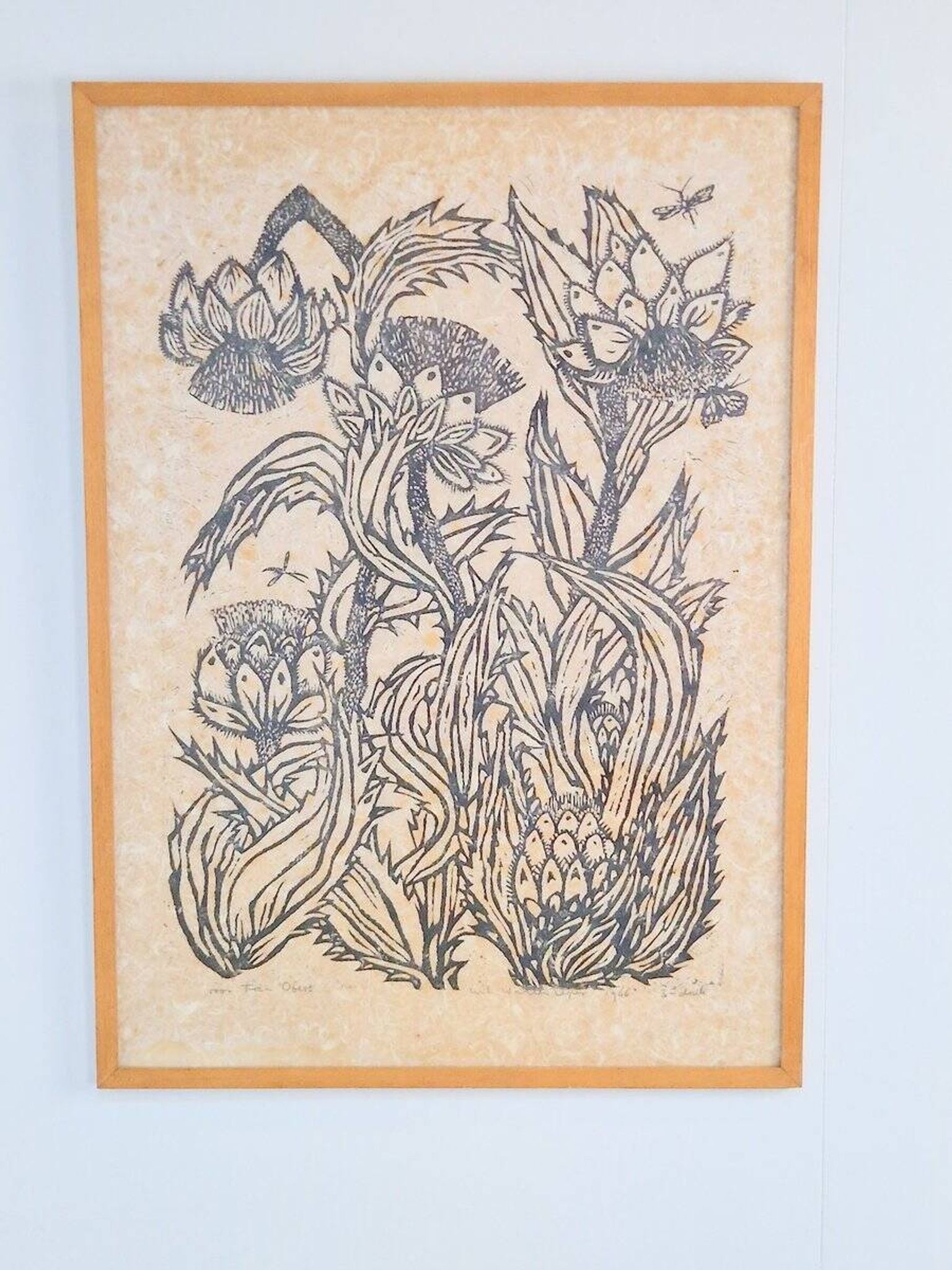 Wil Willerijn, Blackthorn, Etching on Handmade Paper, 1966