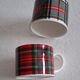 Duo de grandes tasses tartan.