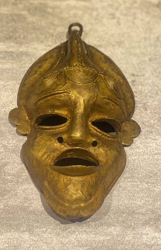 African Bronze Mask, Tribal