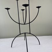 Sculptural chandelier in wrought iron
