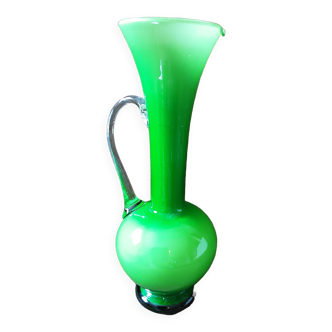 Green opaline vase