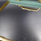 Small wooden metal top and mirror around 1950