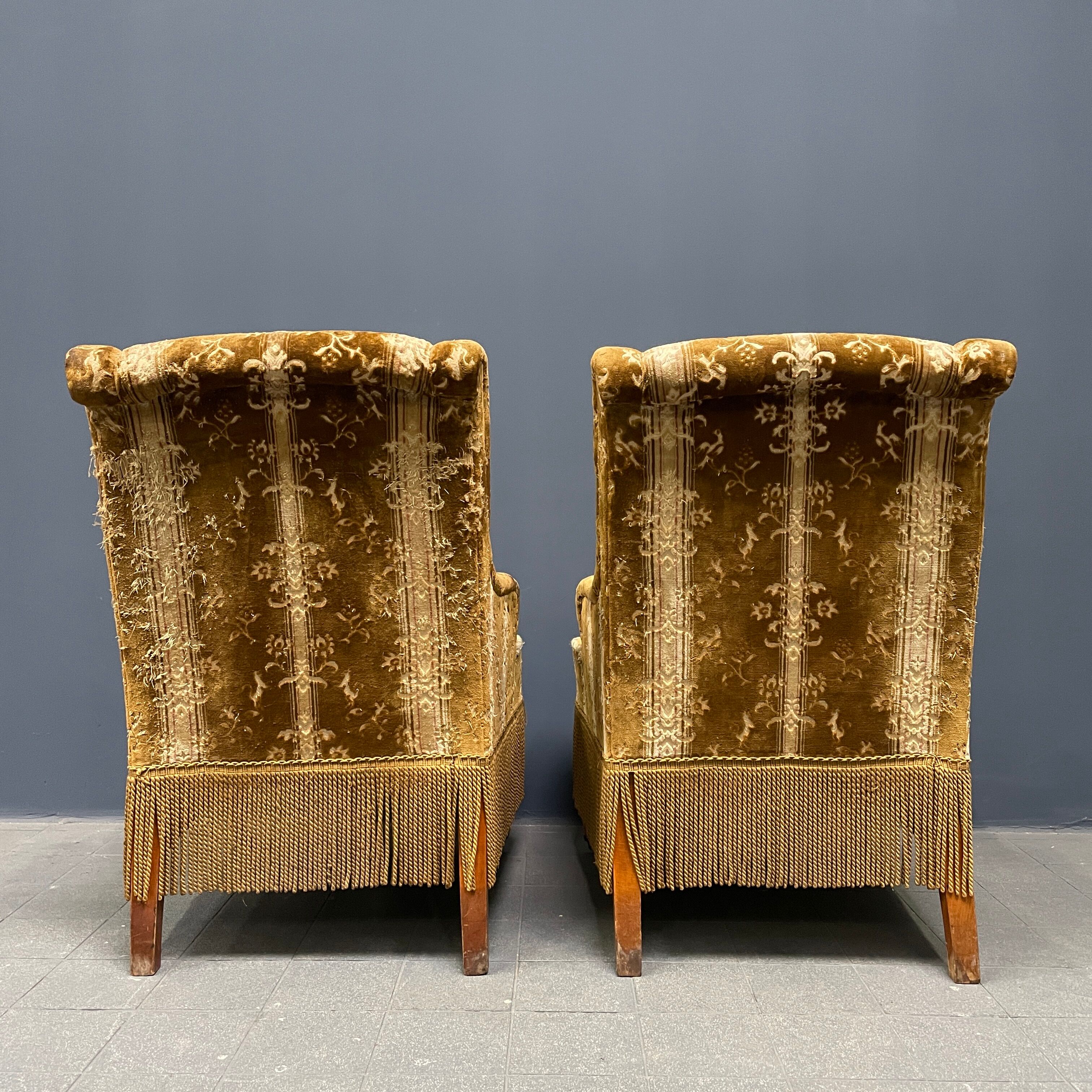 Set of two Victorian ladies armchairs from France 19th century
