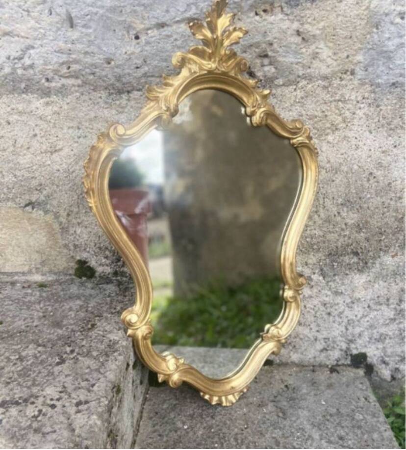 Louis XV style gilded mirror