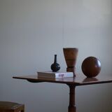 A Swedish folding table made of burl wood by Carl Hollst, Eskilstuna, 1787-1830.