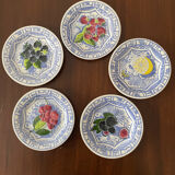 Set de 5 assiettes Gien pour le dessert
