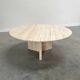 Round travertine coffee table, 1970s