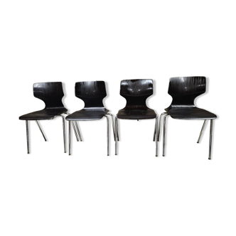 Lot 4 chaises
Flötotto pagwood 1960"
