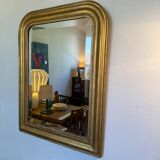 Vintage Louis Philippe mirror with antique gold beveled glass