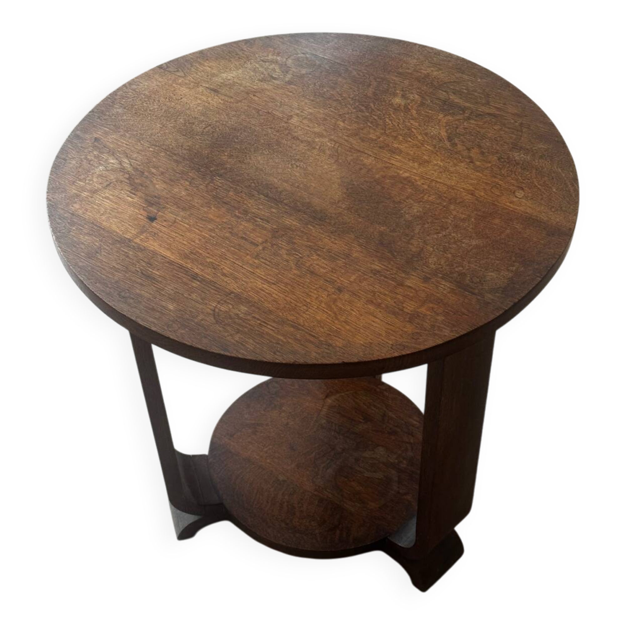 Art Deco oak pedestal table