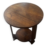 Art Deco oak pedestal table