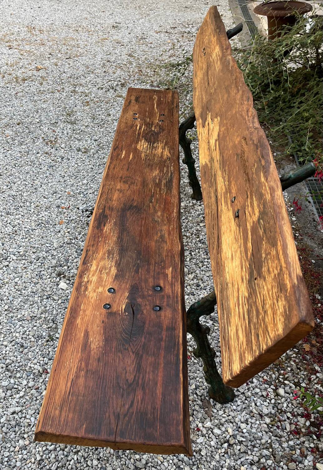Art Nouveau garden bench