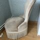 fauteil crapaud beige